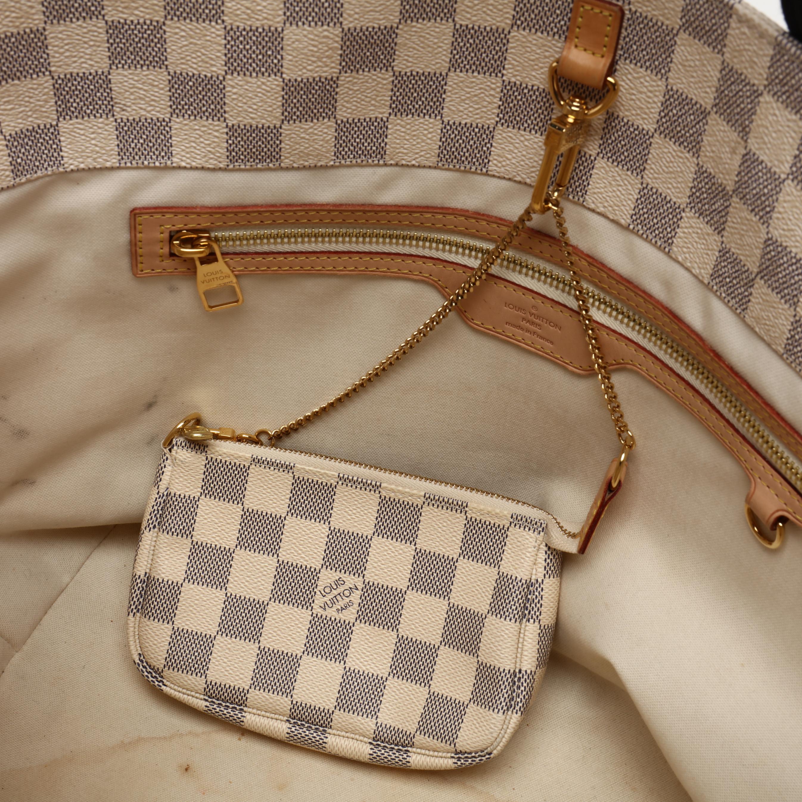 Sold at Auction: Louis Vuitton Beach Damier Azur Cabas Bag GM