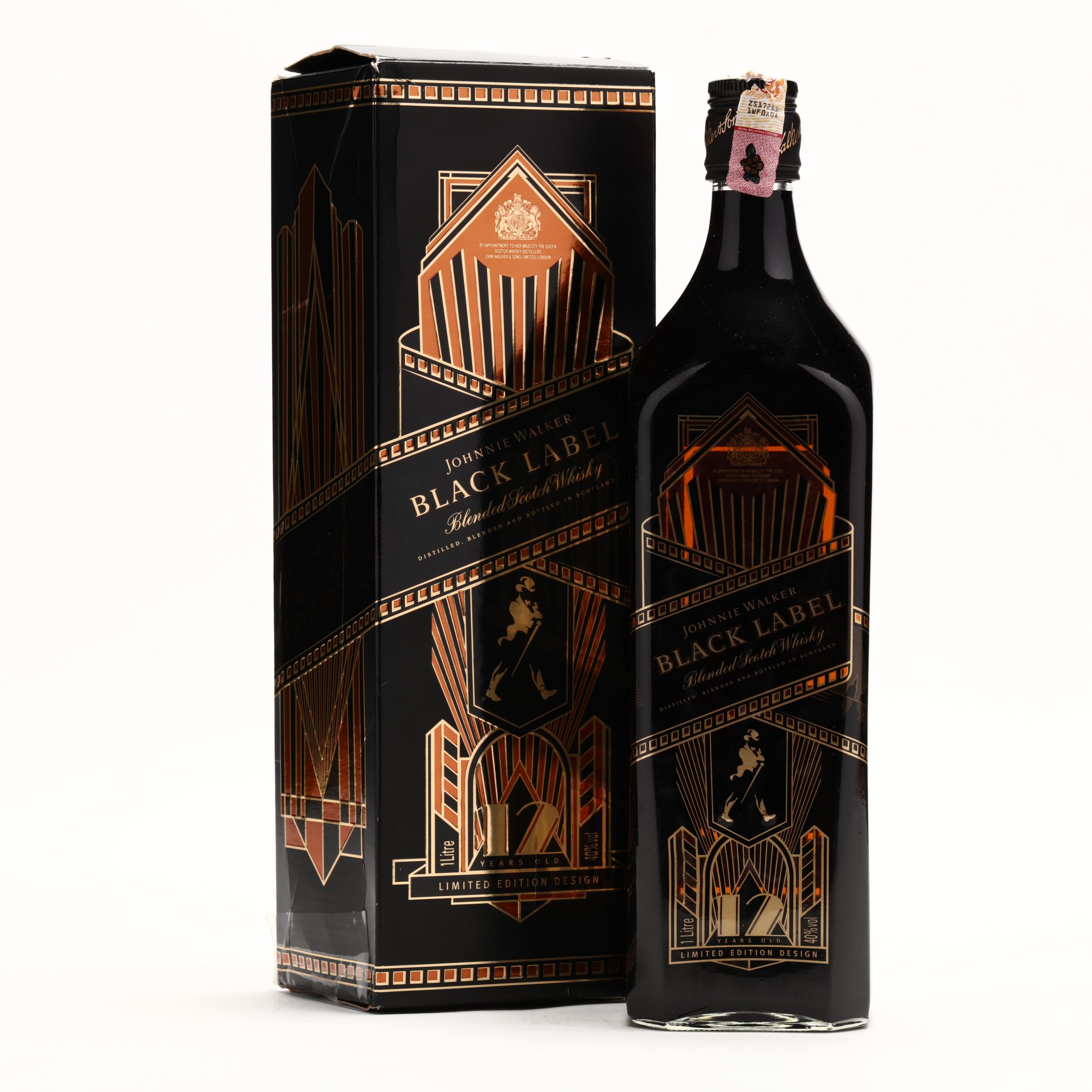 Johnnie Walker Blended Scotch Whisky, Bottling) 22, 9147 Black (Lot Rare (Discontinued - 12:00pm) 2021, Label SpiritsOct