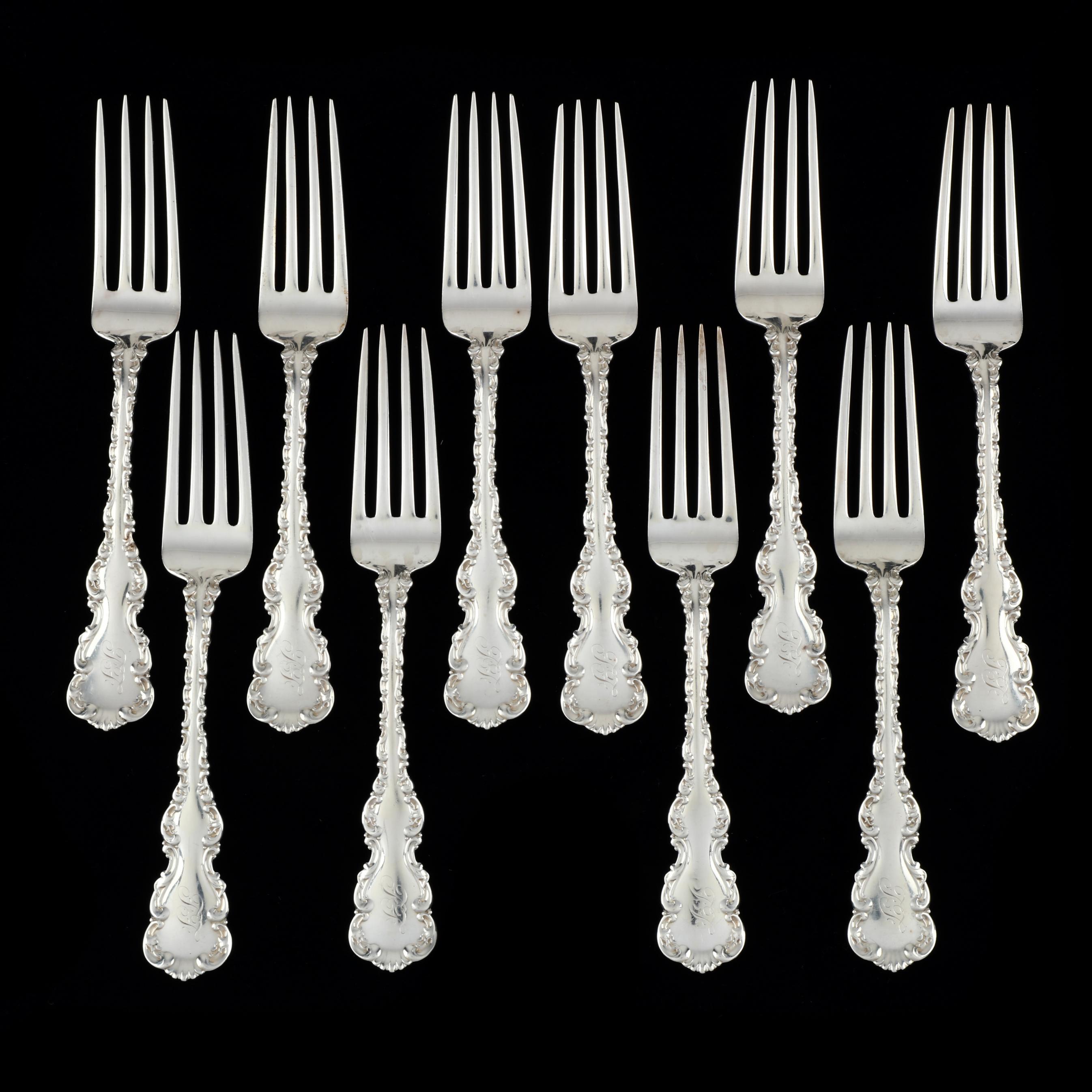 At Auction: Whiting Sterling Silver Louis XV Flatware