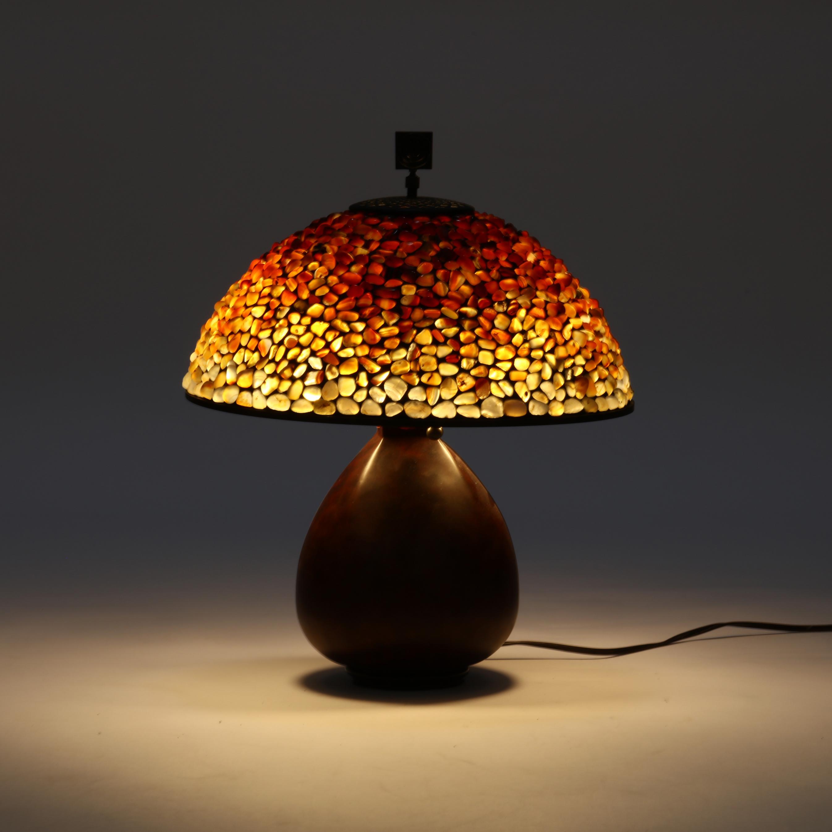 fossil stone lamp