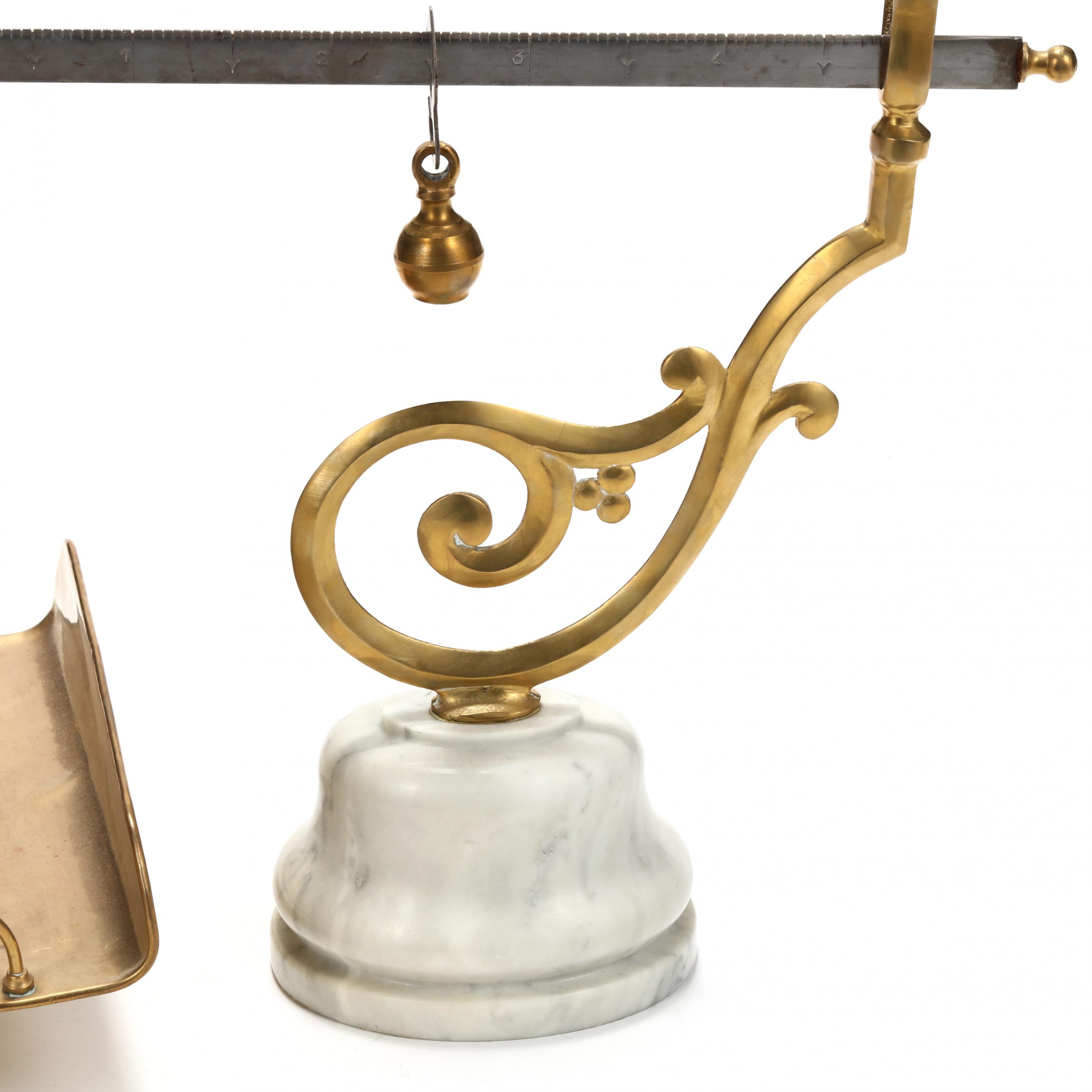 Antique Italian Brass and Marble Scale, Signed (Lot 117 - The New Year's  Estate AuctionJan 6, 2022, 10:00am)