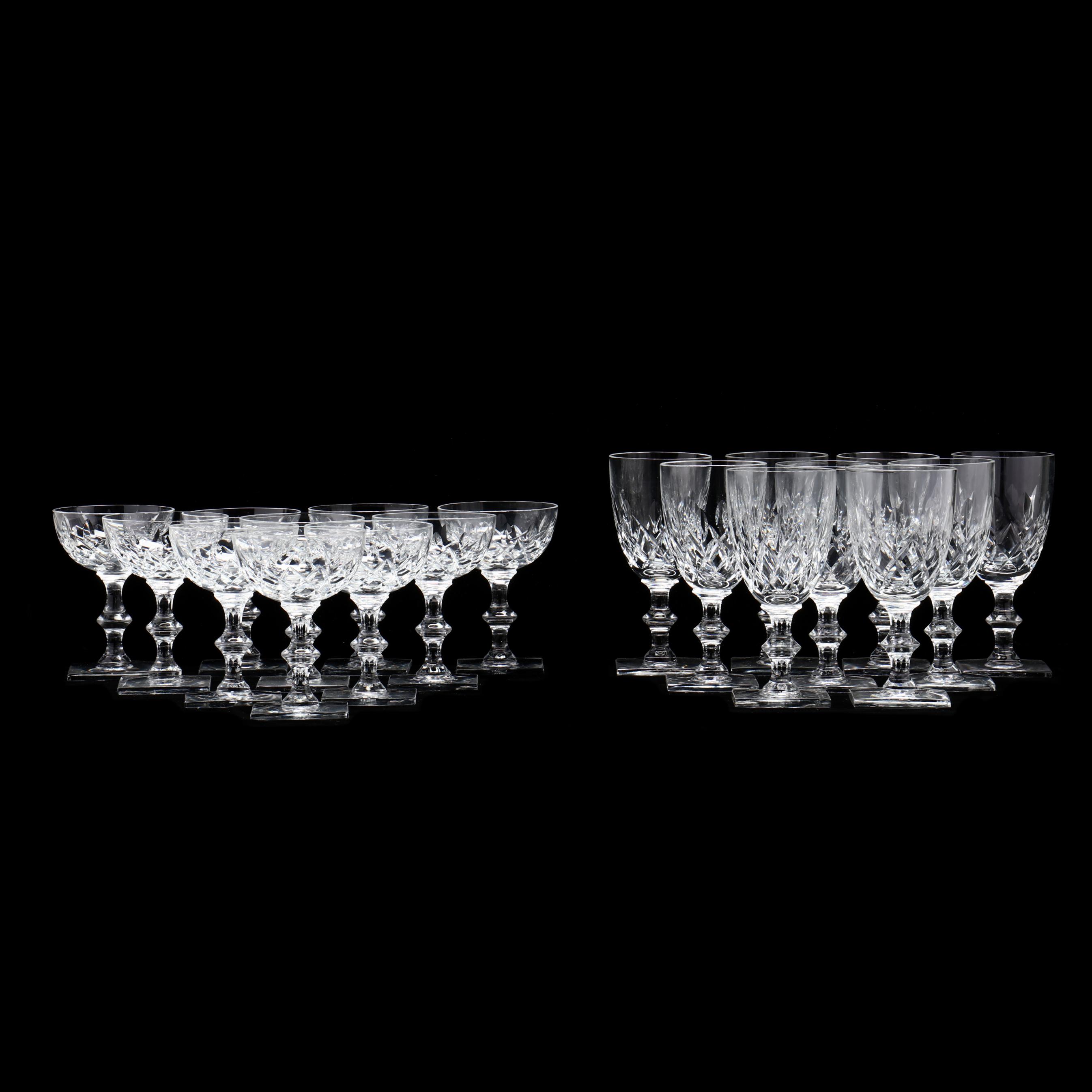 Hawkes Crystal Wine Glasses Water Goblets Handmade Cornwall