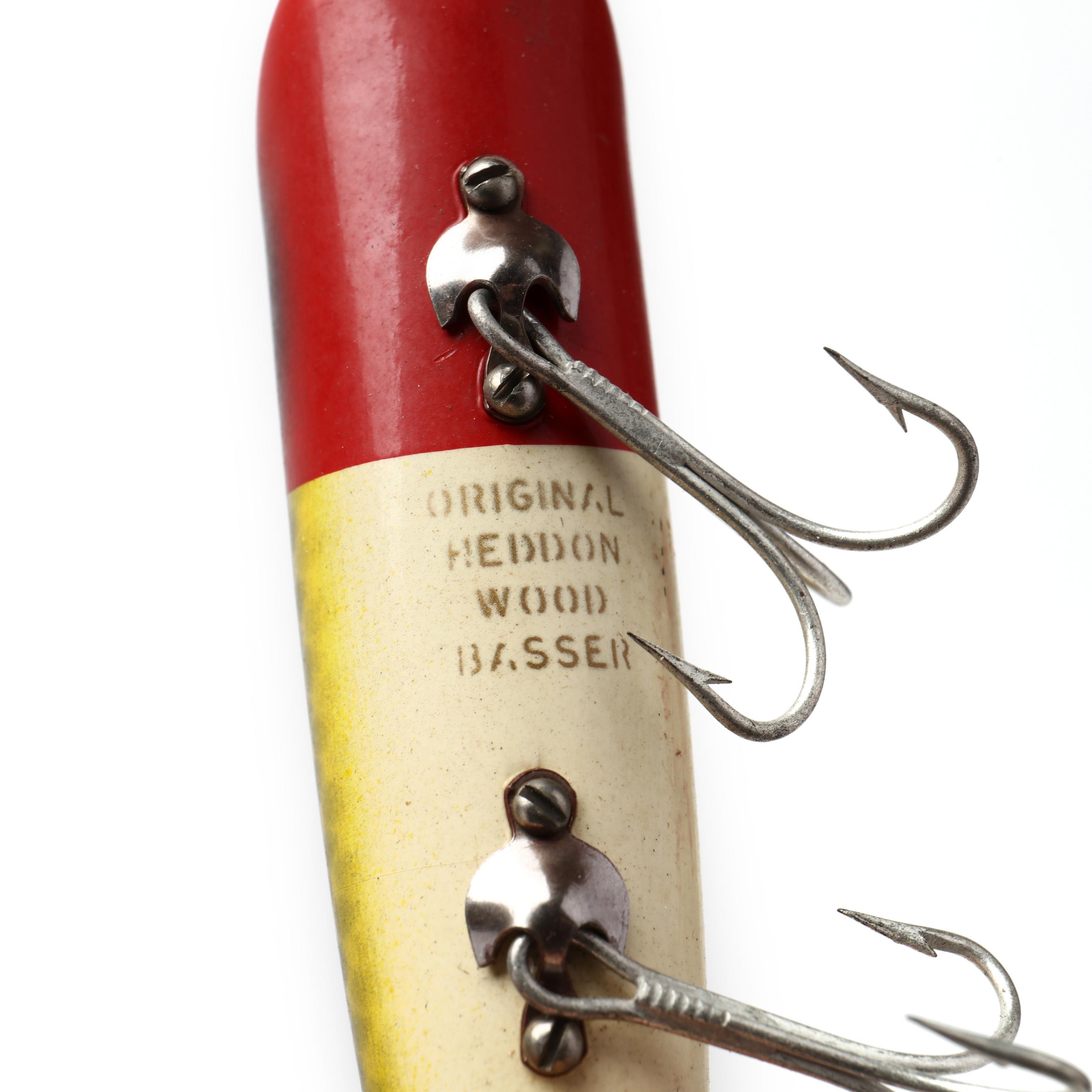 OLD ANTIQUE HEDDON WOOD BASSER FISHING LURE MODEL #8509 J ORIGINAL