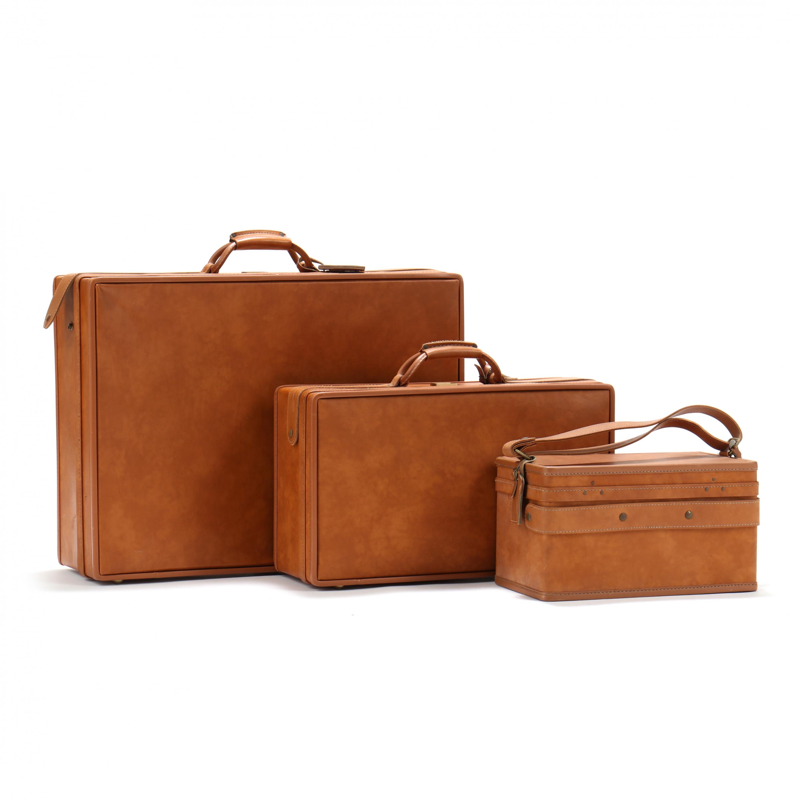 Pair of Hartmann Leather Suitcase's
