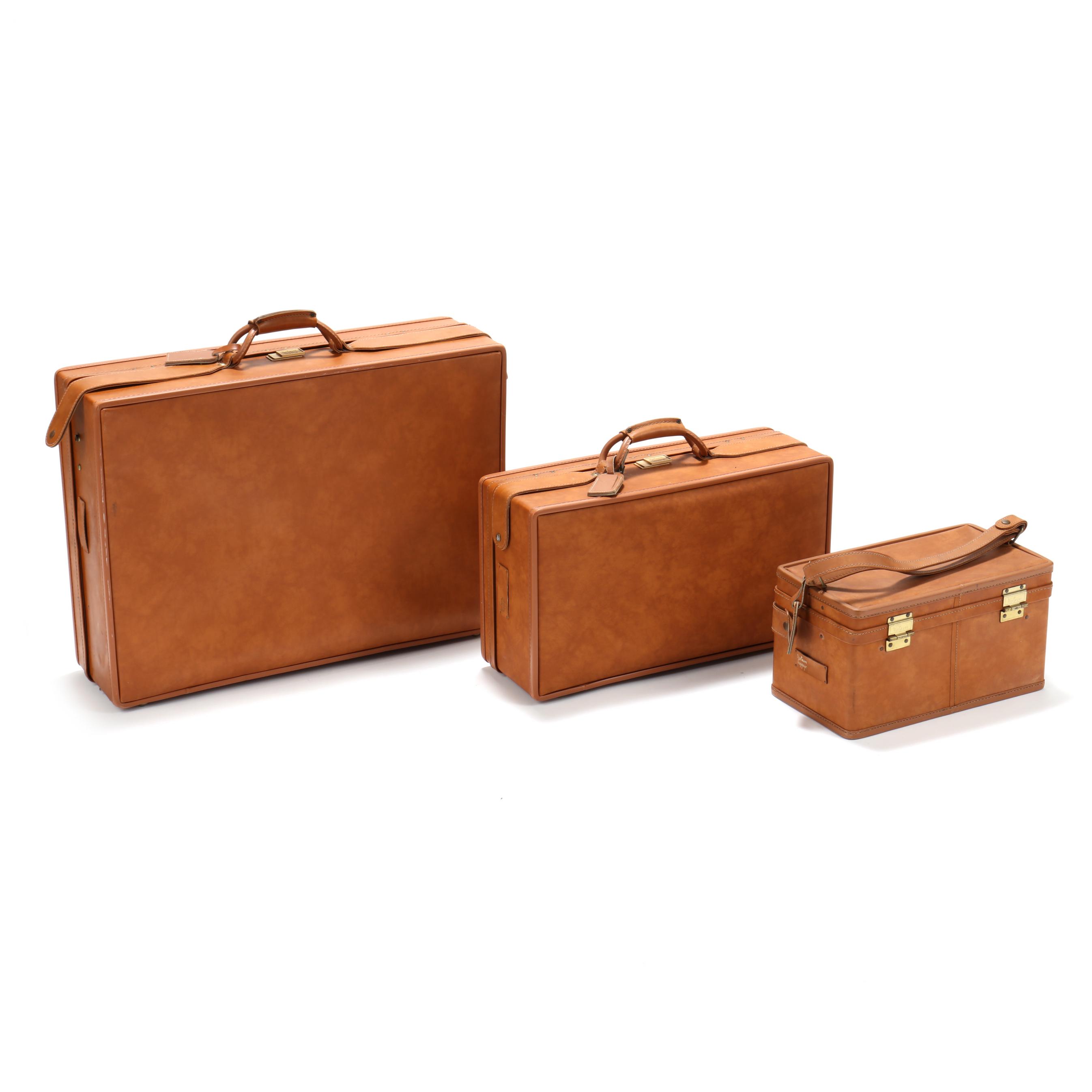 Lot - Vintage Hartmann Belting Brown Leather Briefcase