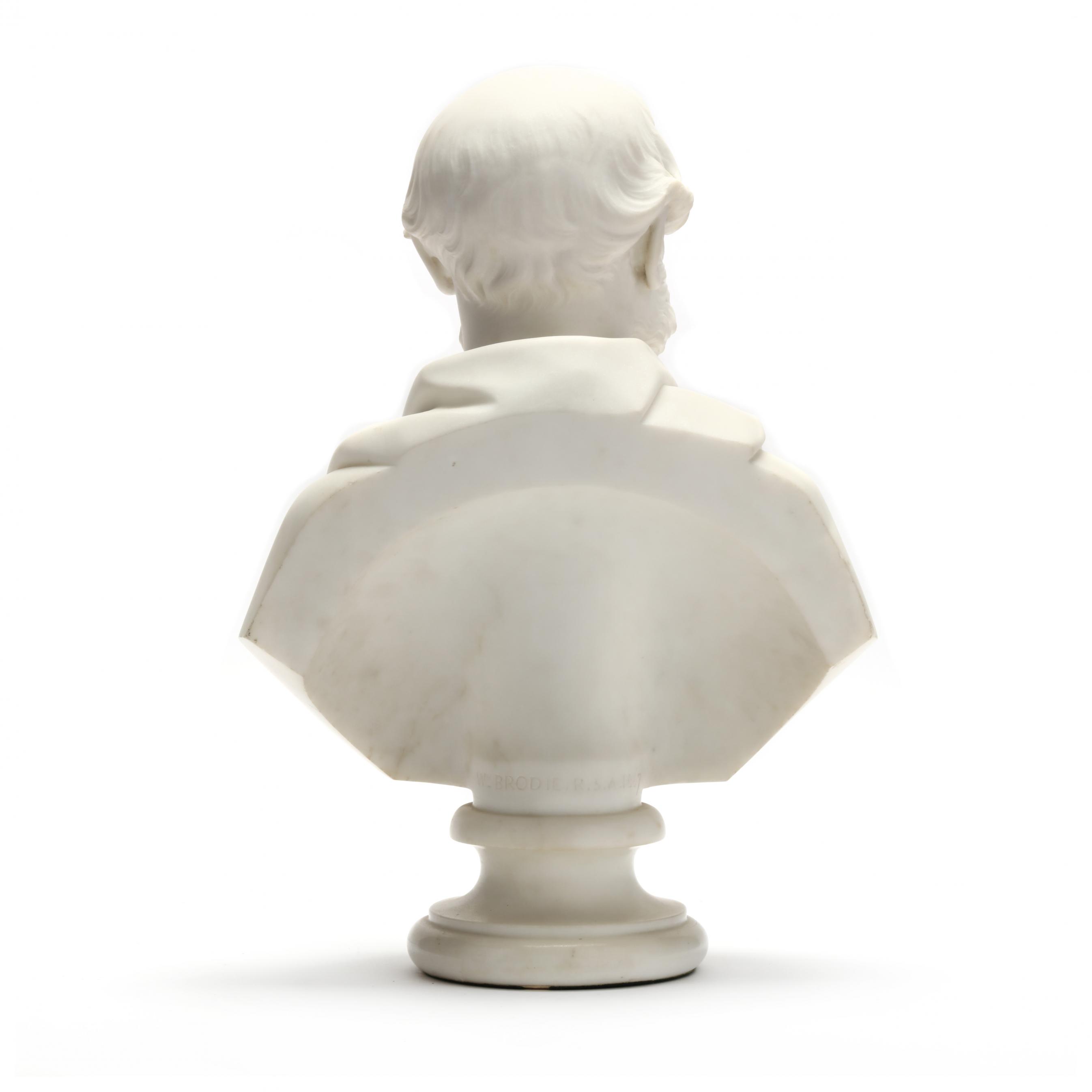 William Brodie Scottish 1815 1881 Marble Portrait Bust of