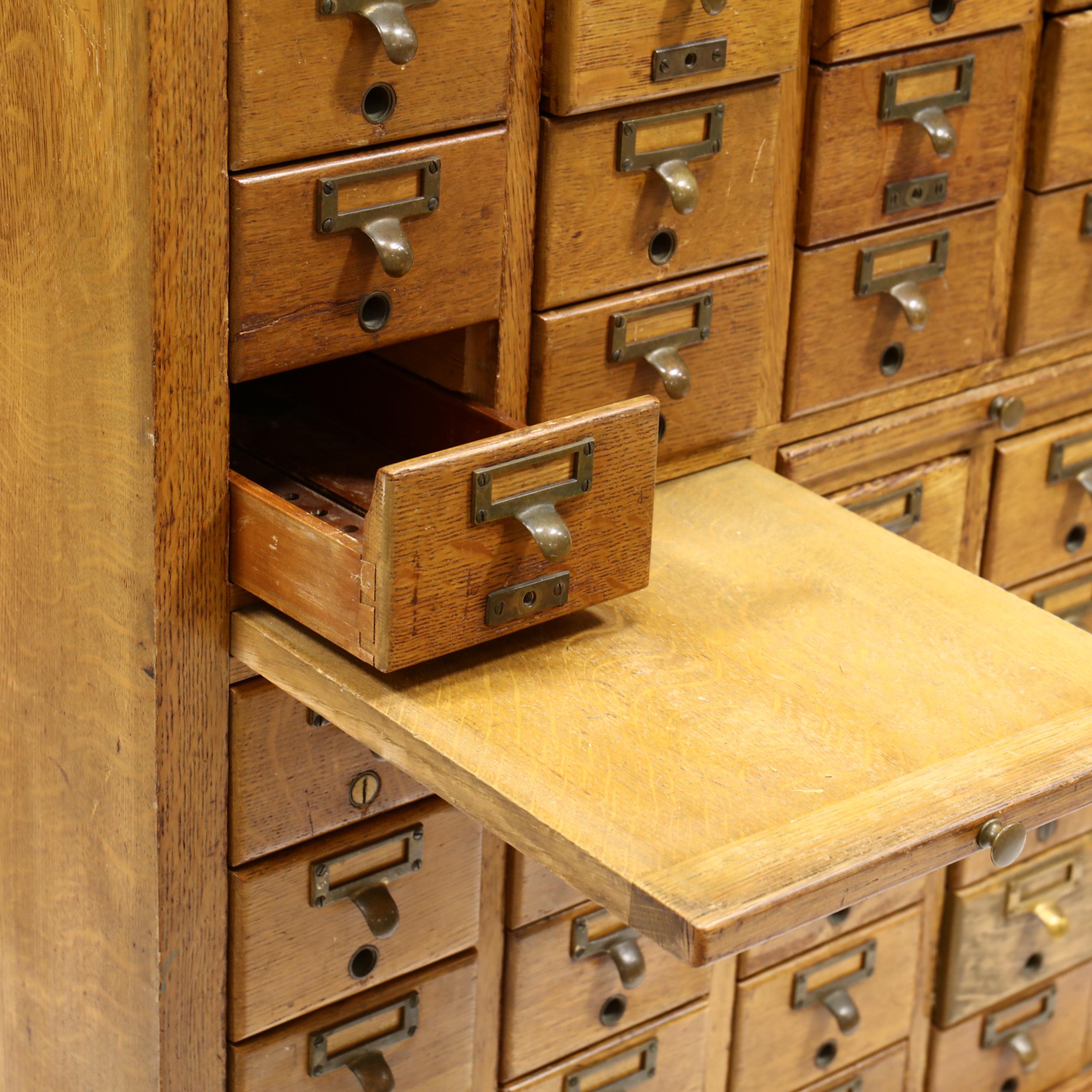 Brodart Library Card Catalog Cabinet #1