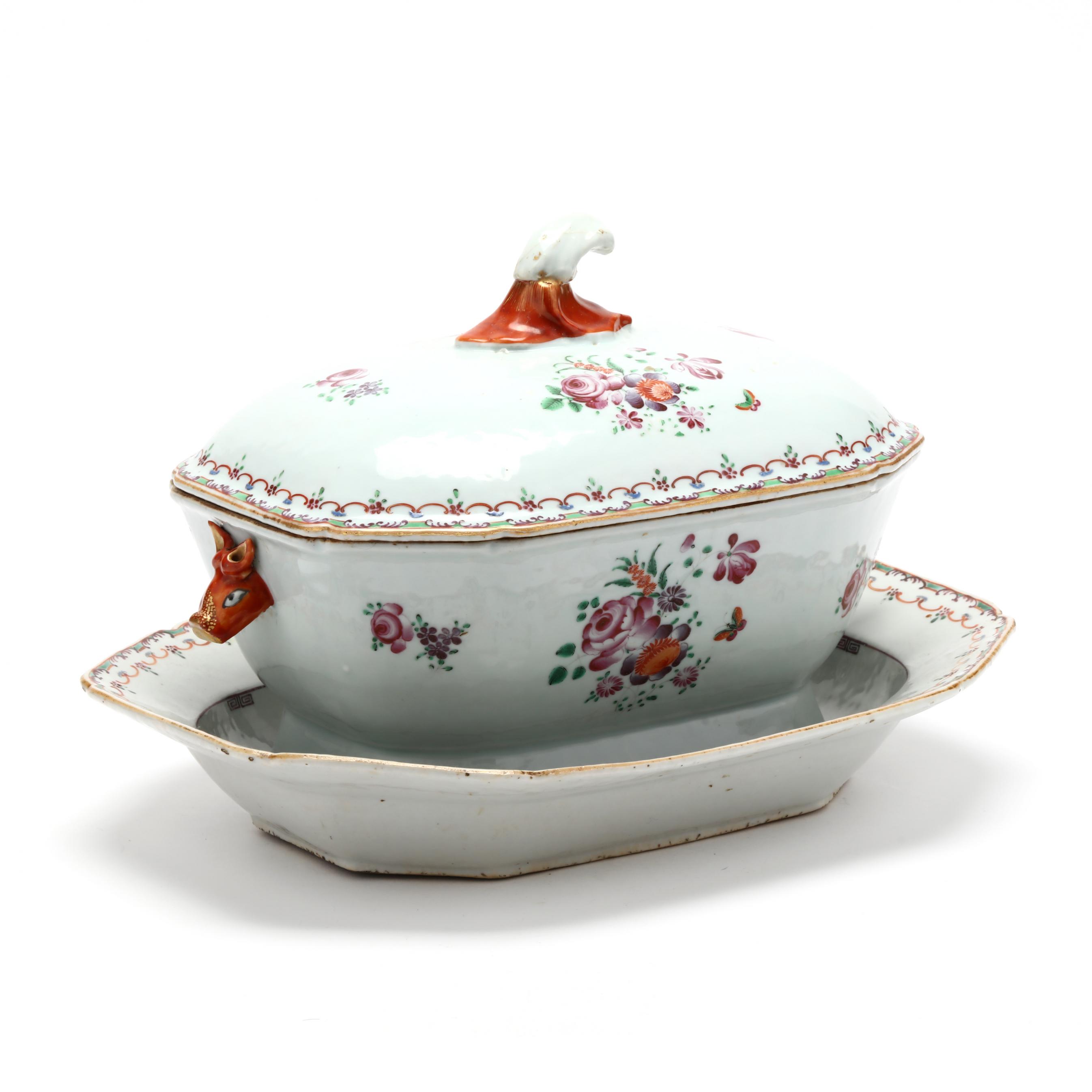 Sold at Auction: Chinese porcelain soup tureen