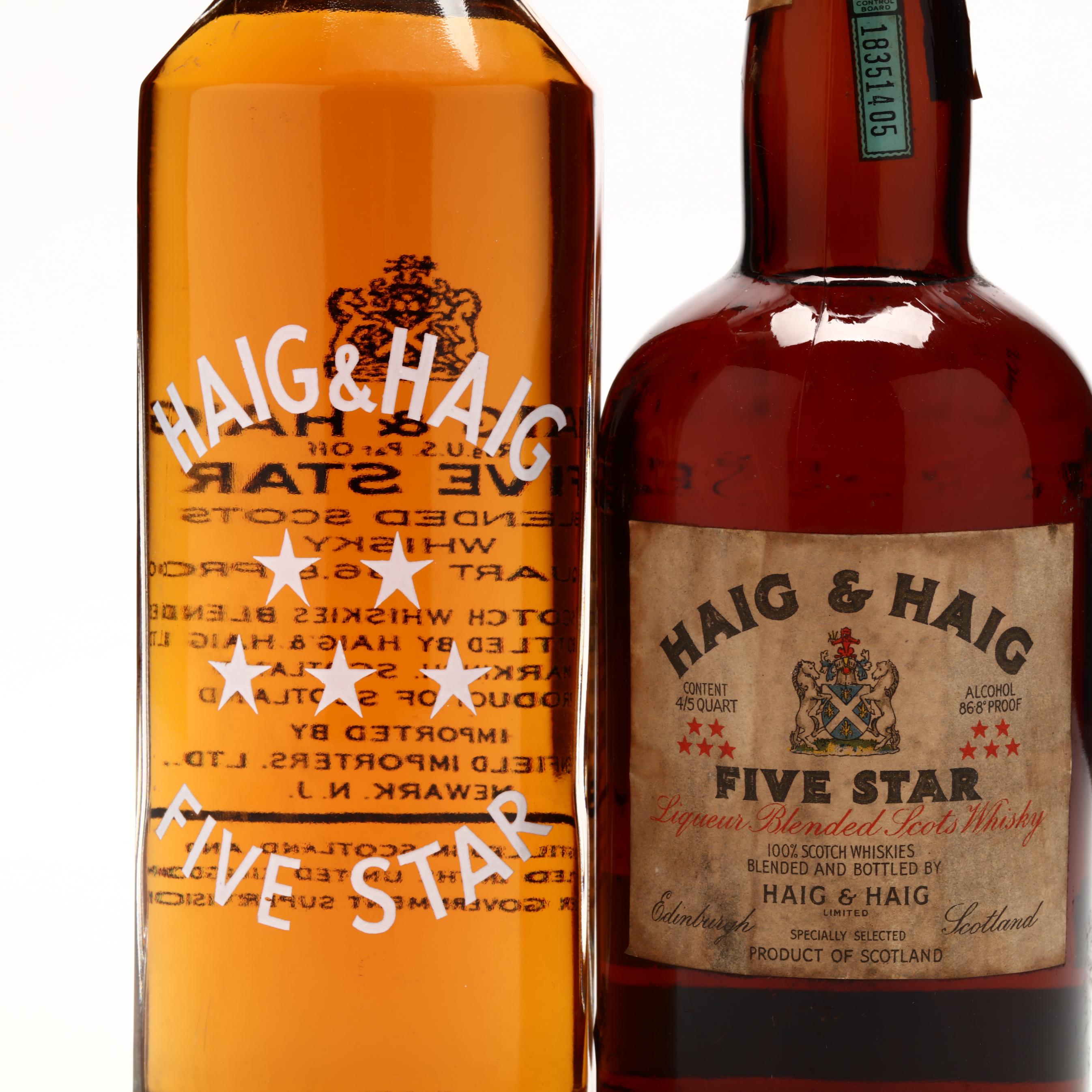 Haig & Haig Five Star Scots Whisky (Lot 9205 - Rare SpiritsDec 2, 2022,  12:00pm)