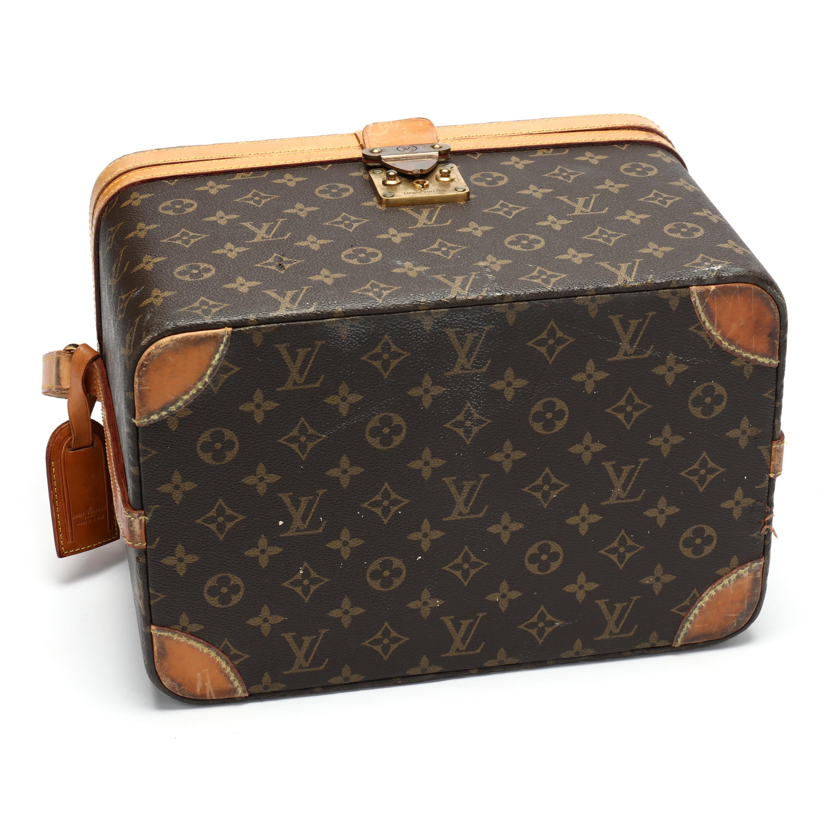 Rare Louis Vuitton Monogram Train Case Travel Bag Beauty 