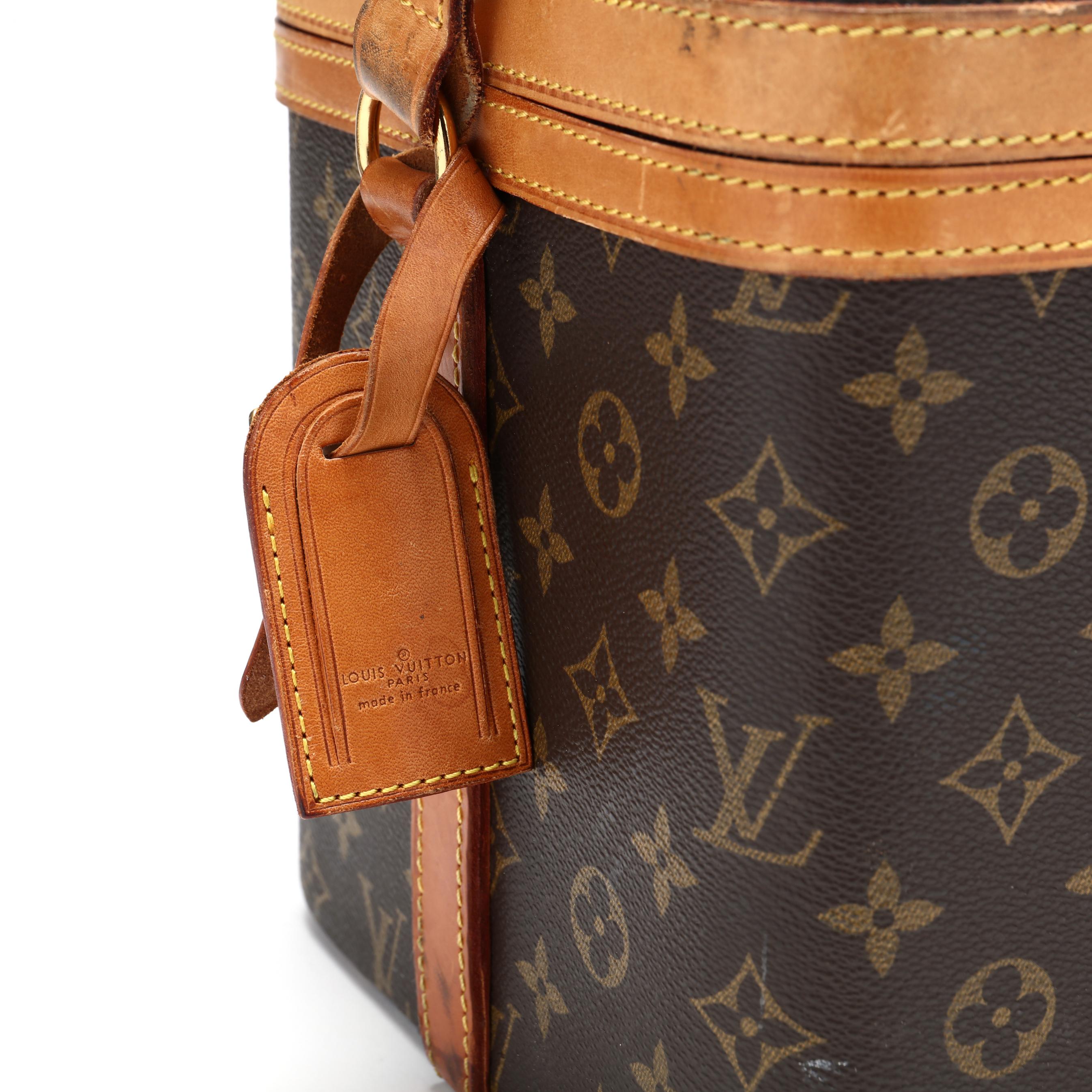A CLASSIC MONOGRAM CANVAS HARDSIDED TRAIN CASE WITH BRASS HARDWARE, LOUIS  VUITTON, 2000s