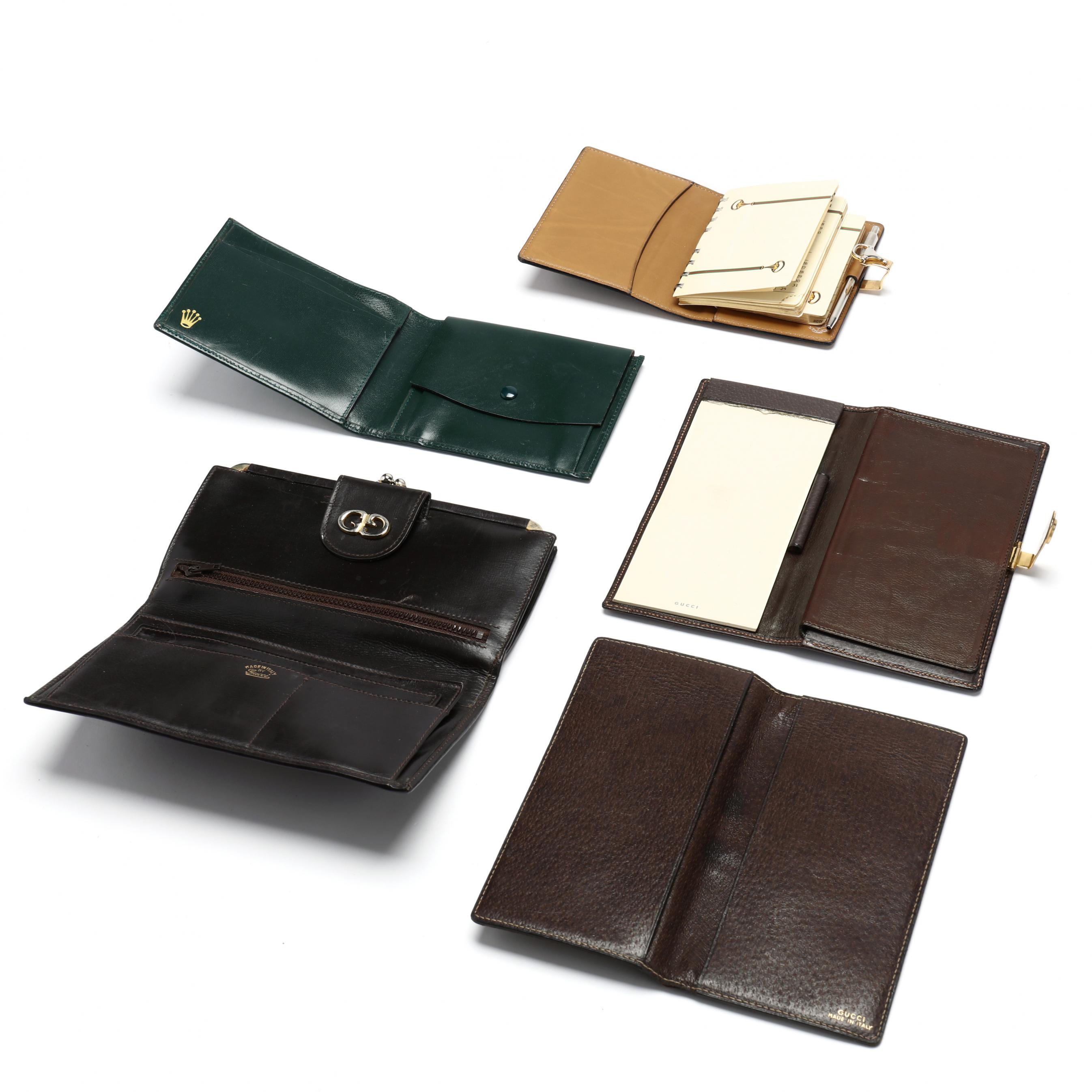 Lot - Vintage Gucci Checkbook Wallet