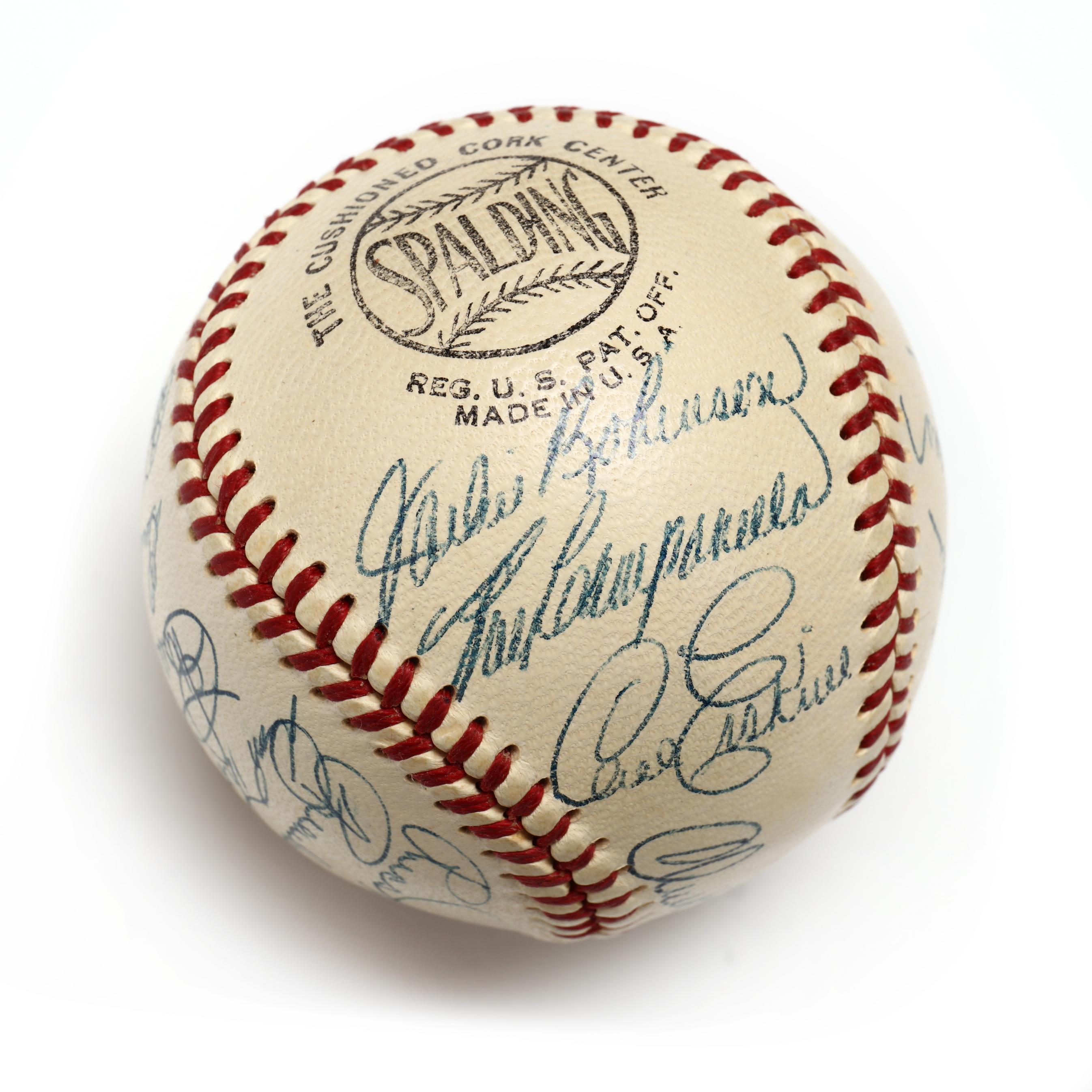 1949 Brooklyn Dodgers Team Autographed Spading Baseball w/ Jackie