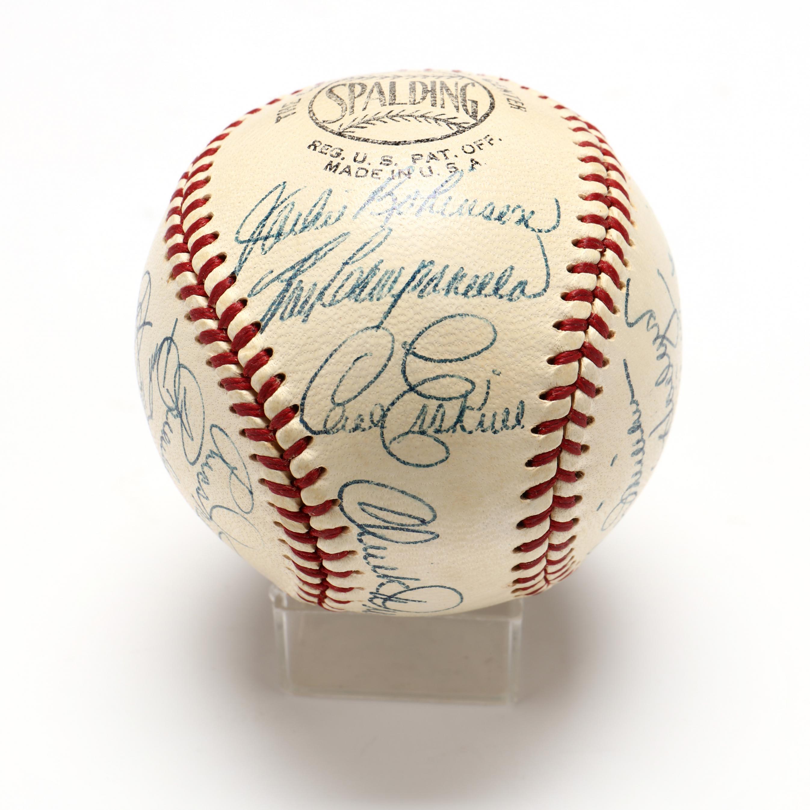 1949 Brooklyn Dodgers Team Autographed Spading Baseball w/ Jackie