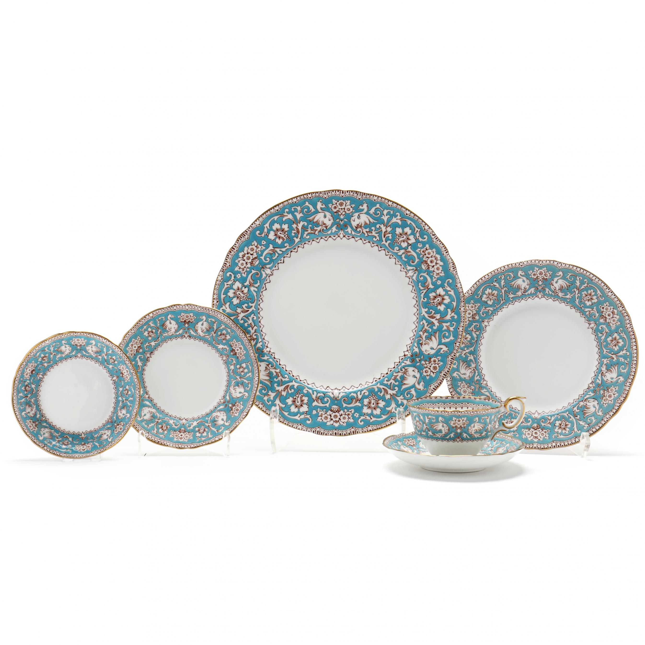 Crown Staffordshire, (91) Pieces of Ellesmere Porcelain Tableware (Lot 65 -  May Estate AuctionMay 10, 2023, 9:00am)