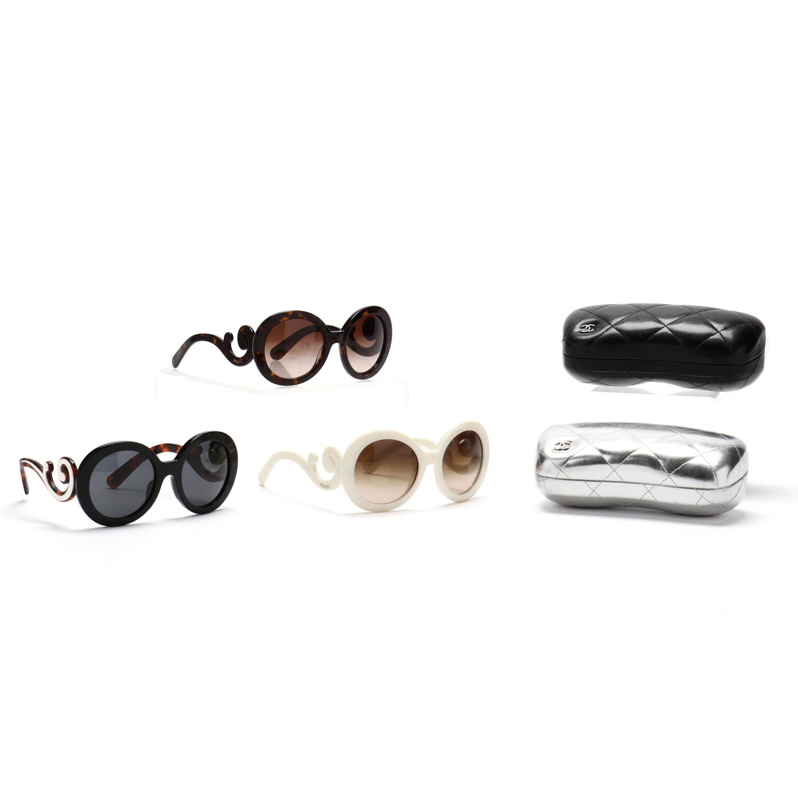 Three Pair of Prada Minimal Baroque Sunglasses Lot 3014 Luxury Accessories Jewelry SilverJun 15 2023 10 00am