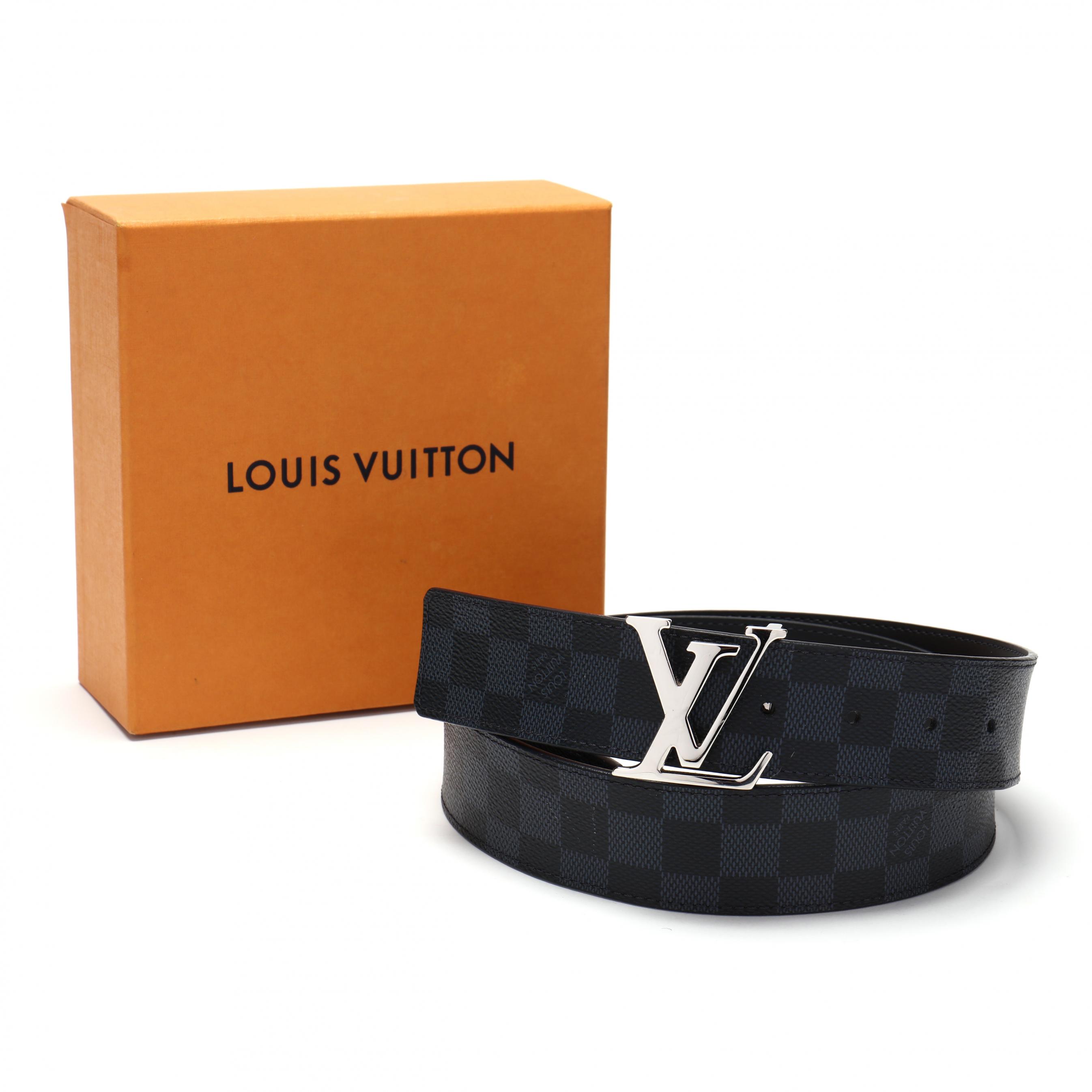 Louis Vuitton LV Initiales Belt Damier Graphite Wide Black 1812511