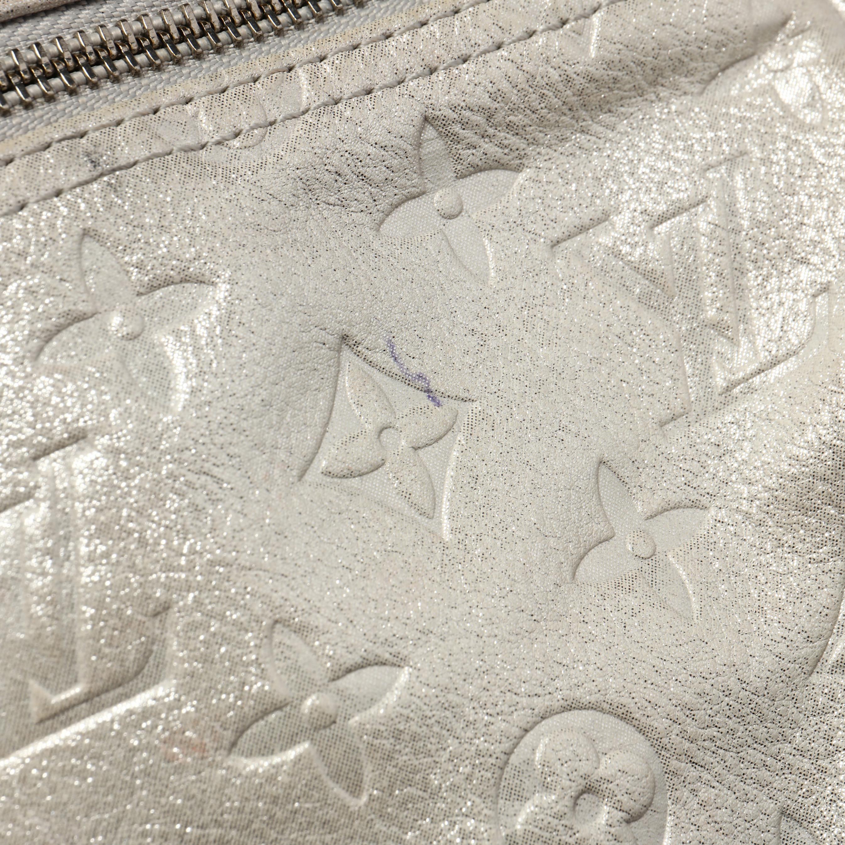 Louis Vuitton Silver Monogram Shimmer Limited Edition Comete Bag