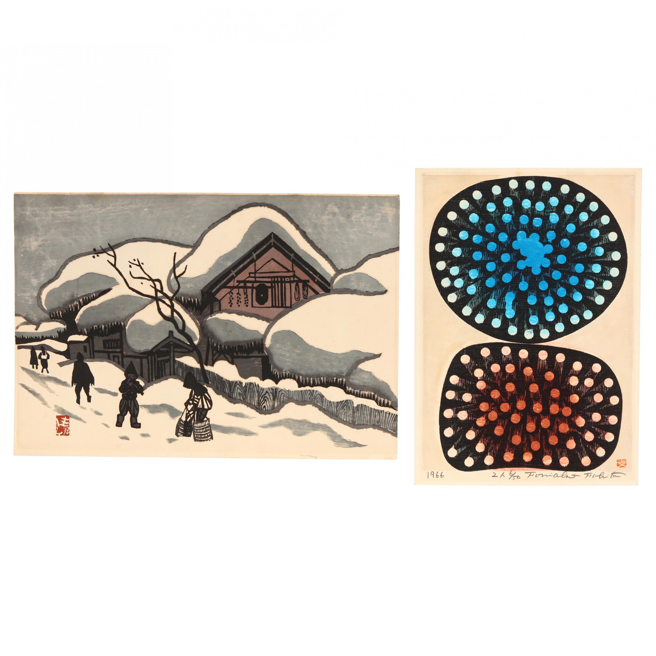 Two Modern Japanese Woodblock Prints (Lot 1253 - Summer 