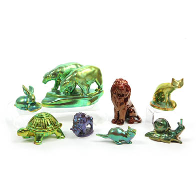 group-of-zsolnay-figural-animals
