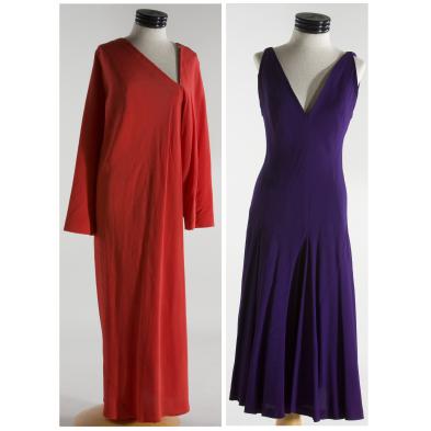 two-vintage-halston-dresses