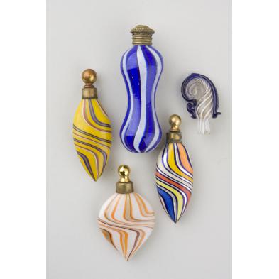 five-venetian-glass-scent-bottles-19th-c