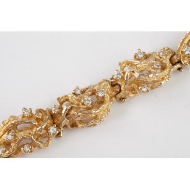 gold-and-diamond-nugget-bracelet
