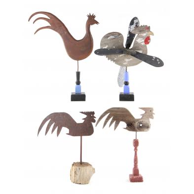 four-folk-art-roosters