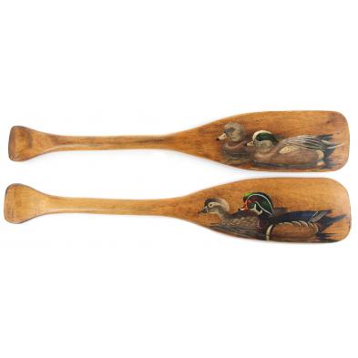 pair-of-hand-painted-decorative-canoe-paddles