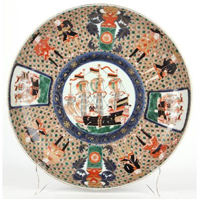 japanese-imari-black-ship-charger