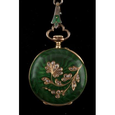 antique-enamel-and-diamond-lady-s-pocket-watch