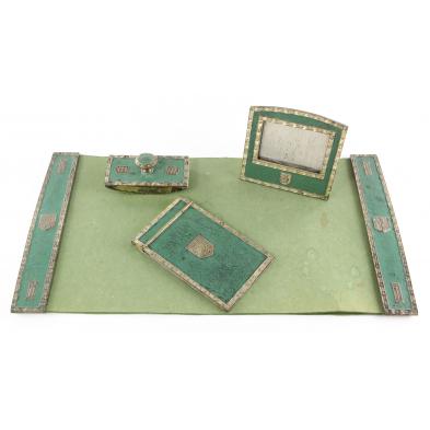 tiffany-studios-heraldic-four-piece-desk-set