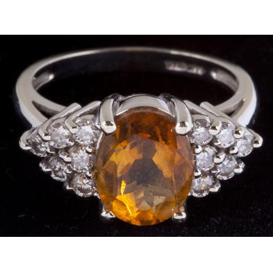 18kt-gold-citrine-and-diamond-ring