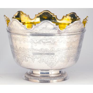 A SILVER PUNCH BOWL WITH LADLE, BUCCELLATI, MILAN, MODERN