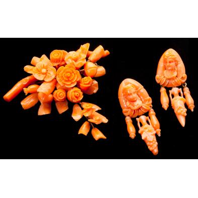 group-of-antique-coral-jewelry