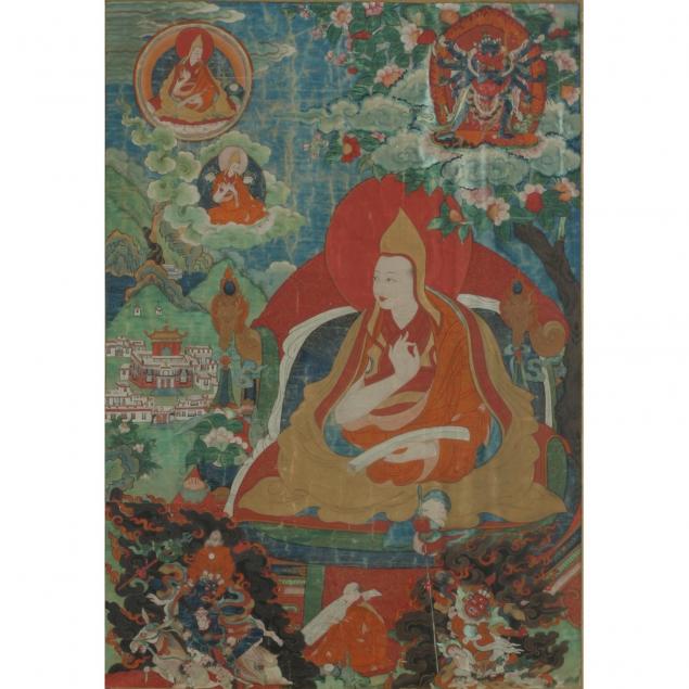 tibetan-thangka-representing-a-lama