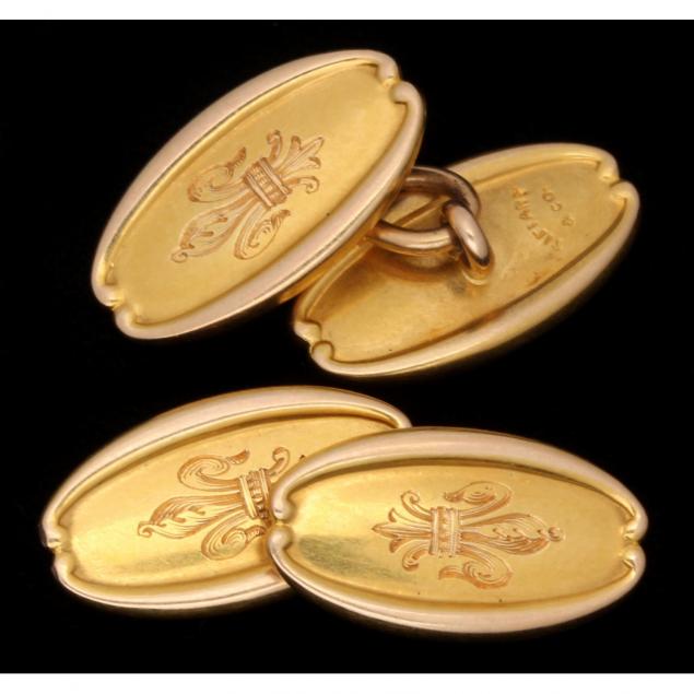 pair-of-vintage-gold-cufflinks-tiffany-co