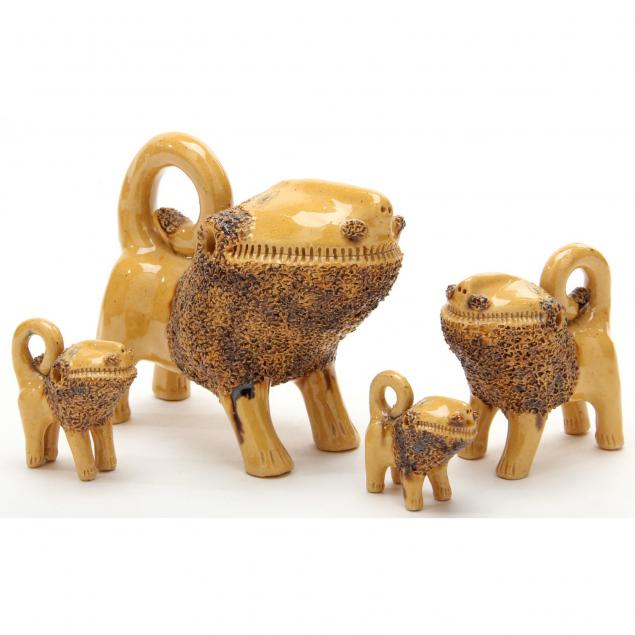 nc-folk-pottery-billy-ray-hussey-lion-family