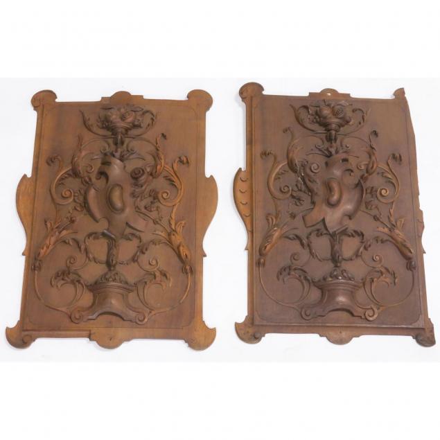 pair-of-black-forest-carved-wood-plaques
