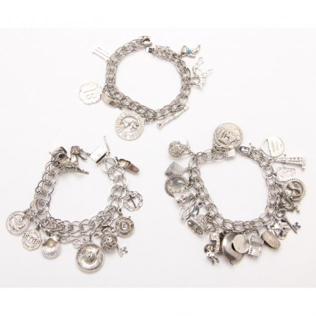 three-sterling-charm-bracelets