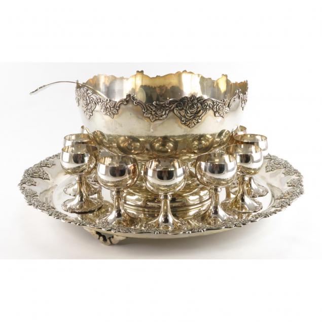 japanese-nickel-silver-punch-bowl-set