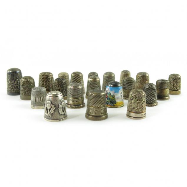 twenty-one-english-silver-thimbles