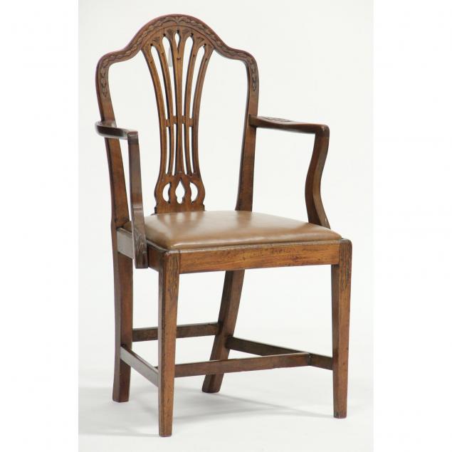 Sold at Auction: Federal Inlaid Mahogany Lolling Chair