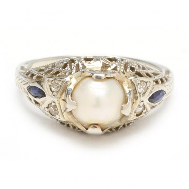 18kt-vintage-pearl-and-diamond-ring