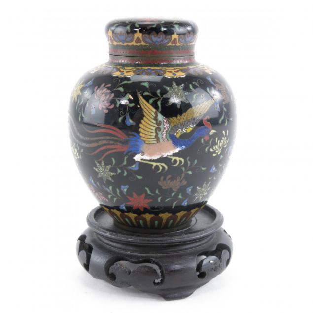 miniature-cloisonne-urn-on-hardwood-stand