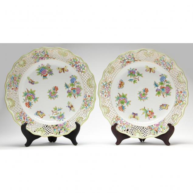 two-herend-reticulated-serving-platters
