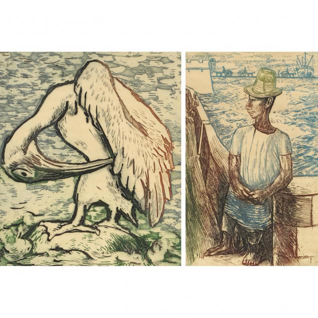alfredo-zalce-mexican-1908-2003-two-lithographs