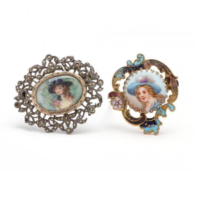 two-antique-portrait-brooches