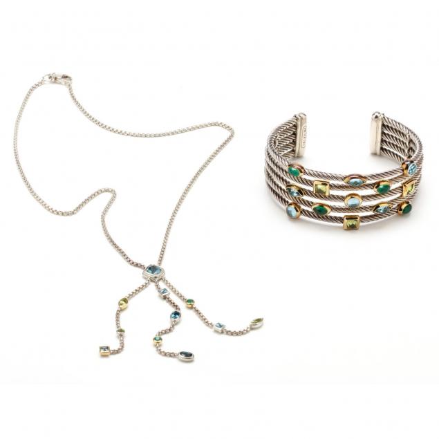 sterling-and-18kt-gem-set-bracelet-and-necklace-david-yurman