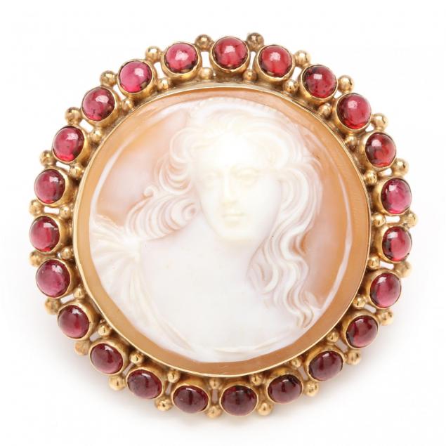 vintage-garnet-and-shell-cameo